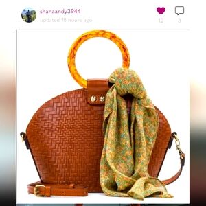 1 HR SALE Patricia Nash Meldola Leather dome satchel